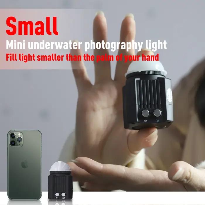 Seafrogs 2000LM Éclairage photo extérieur pour caméra d'action GoPro et téléphone, lumière LED de pl