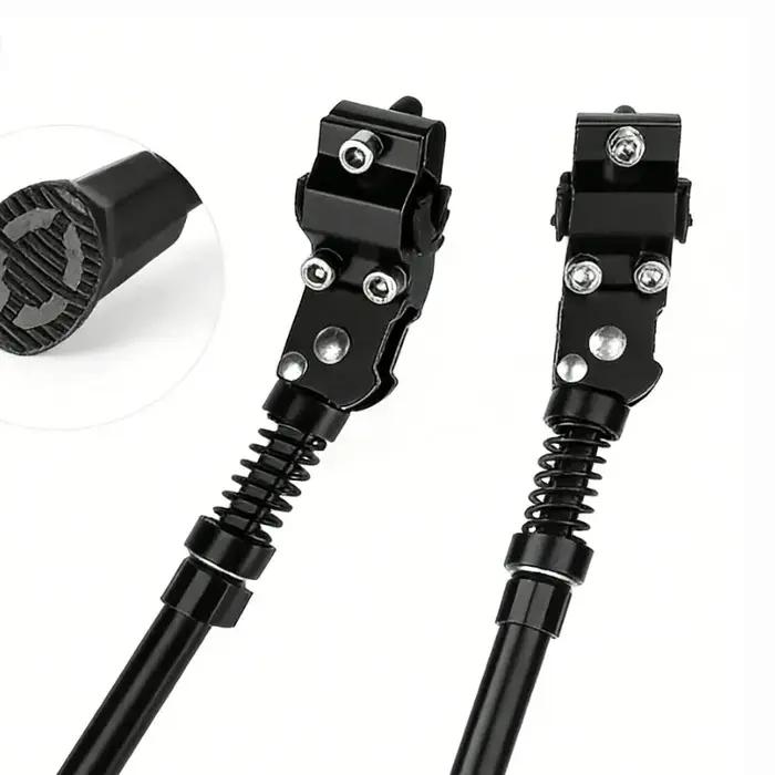 Béquille réglable multi-modes support latéral arrière solide vélo tout-terrain stabilisation stationnement randonnée cyclisme sécurité confort