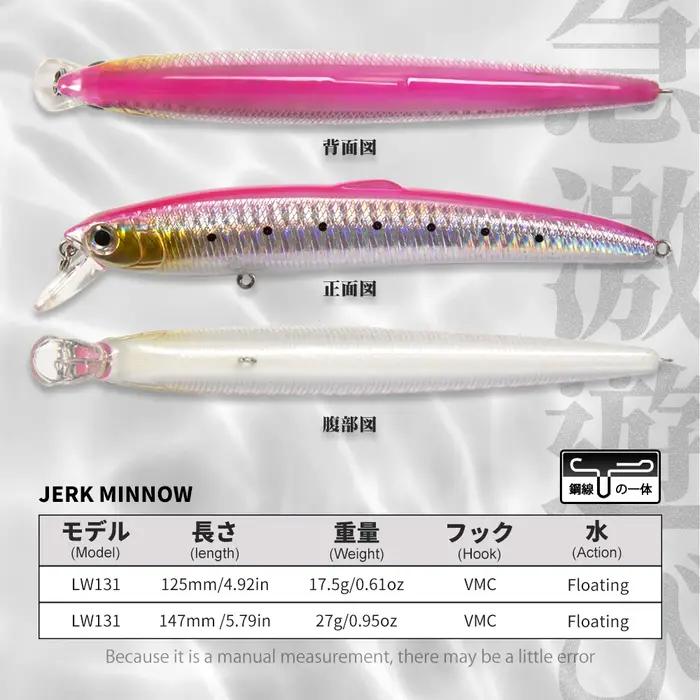 Hunthouse Saruna vairon 90 & 125 & 147mm leurre flottant Wobbler appât Jerkabit leurre pour la pêche