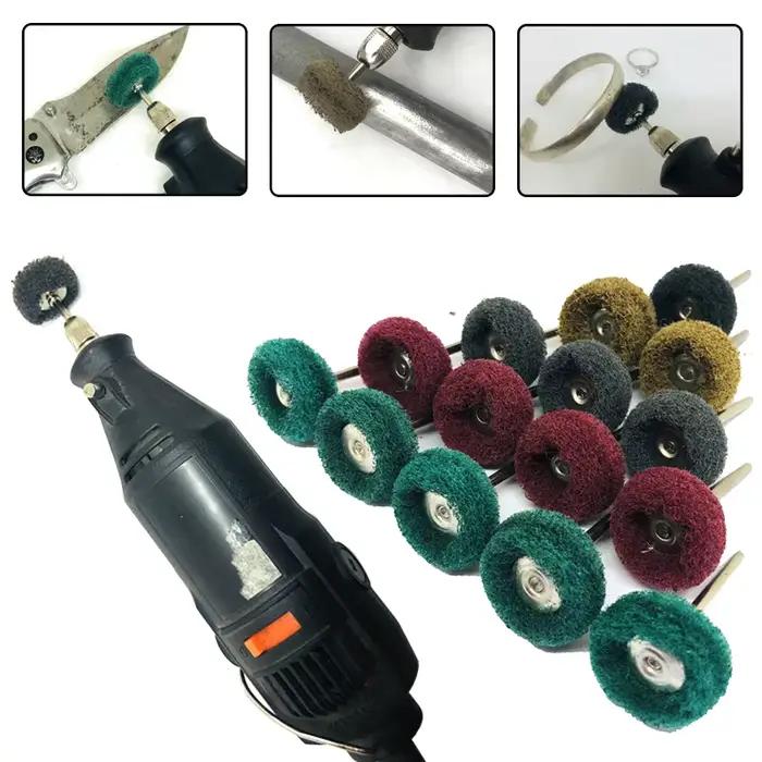 Mini perceuse, brosse Abrasive, roue de polissage en Nylon avec tige de 3mm/2.35mm pour outil rotati