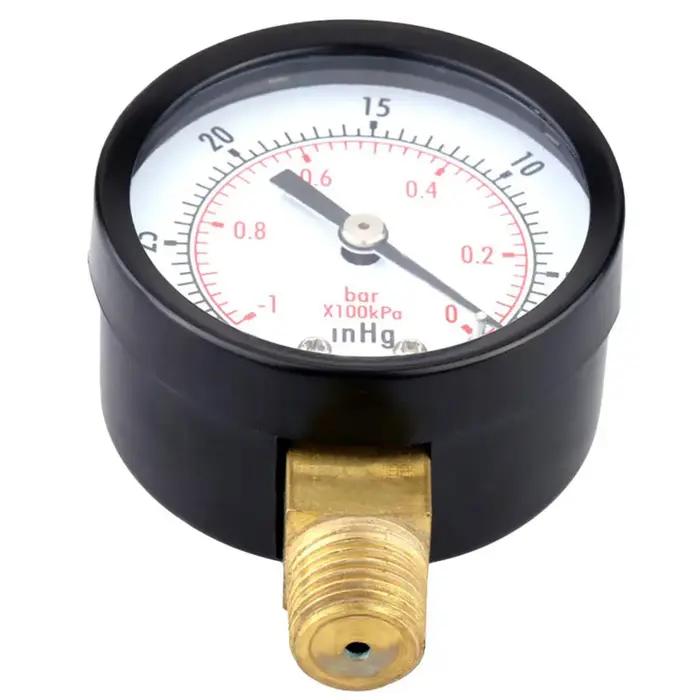 Manomètre sous vide/Air, Mini cadran à double échelle, 1/4 "NPT-30HG/0PS, manomètre sous vide, Table