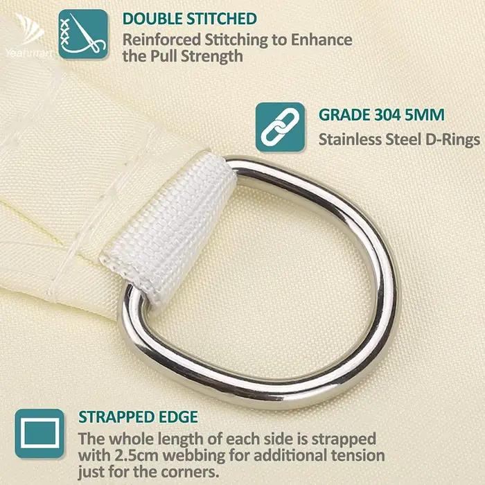Pare-soleil triangulaire multi-taille imperméable, protection solaire pour jardin extérieur, fête, a
