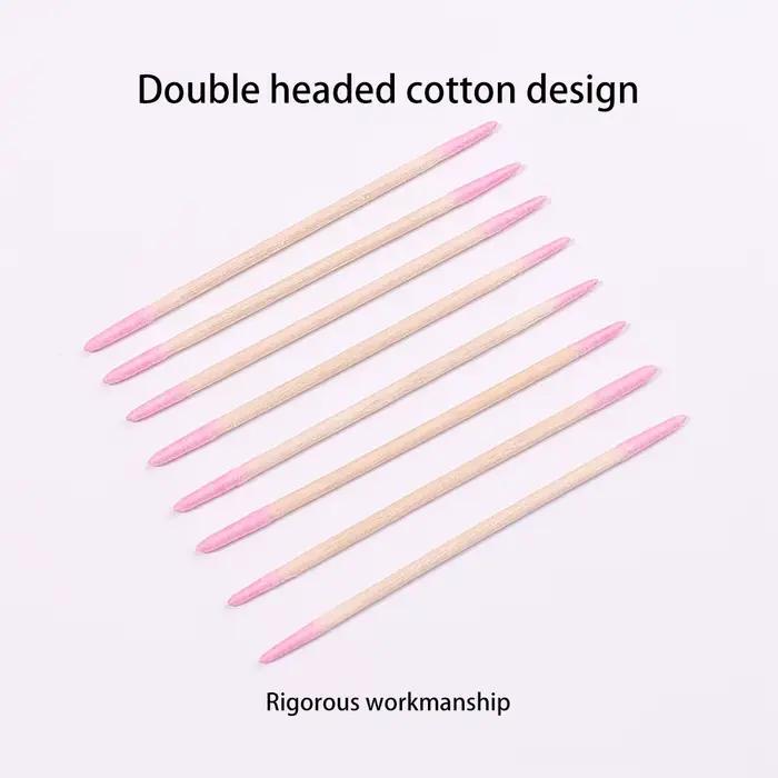 Coton-tige jetable en bois pour ongles, 1/2/5/10 pièces, bâtons de nettoyage à Double tête, poussoir