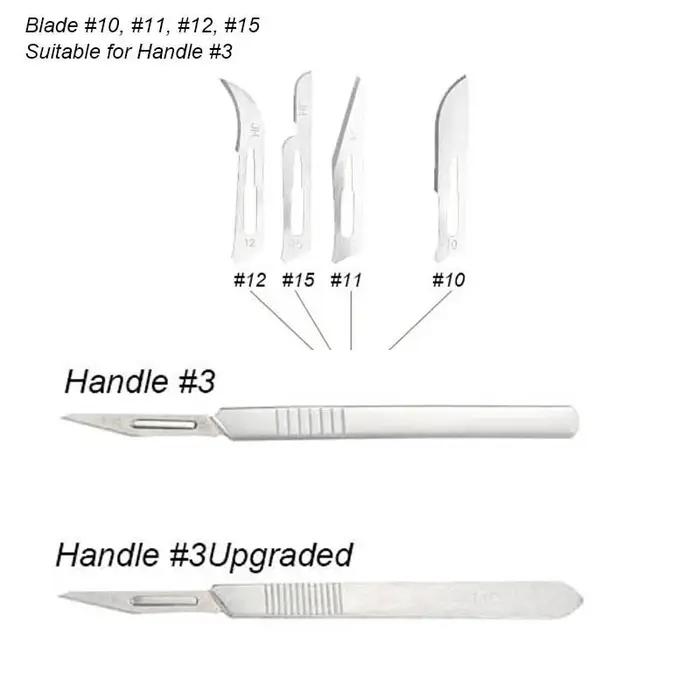 Scalpel à manche sphérique en acier au carbone, long, carboné, générateurs de bureau en métal, coute