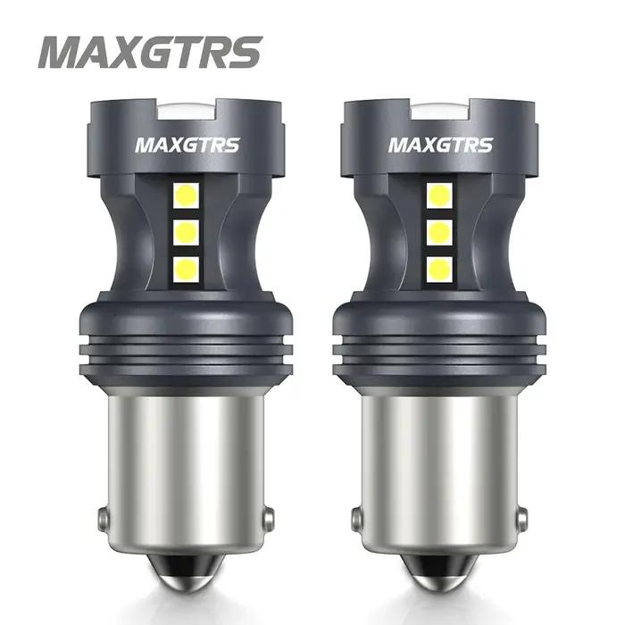 2x Ampoules LED P21W BA15S Canbus 1156 BAY15D 1157 P21/5W T20 W21W pour voiture, 6500K Blanc Rouge,