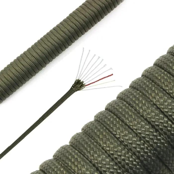 Paracorde 550 à 10 cœurs, 4mm, outil de survie pour Camping en plein air, corde de feu PE, ligne de