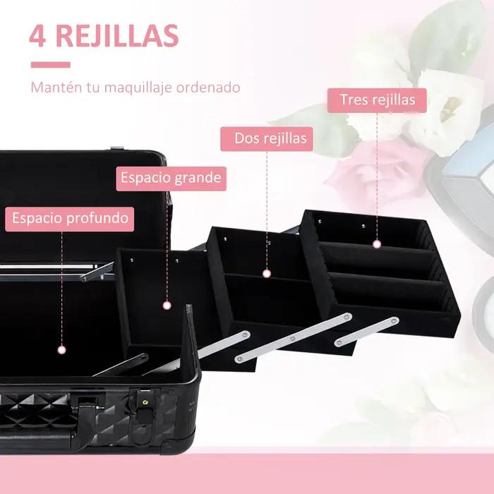 Homcom Trousse de maquillage Organisateur de cosmétiques professionnel