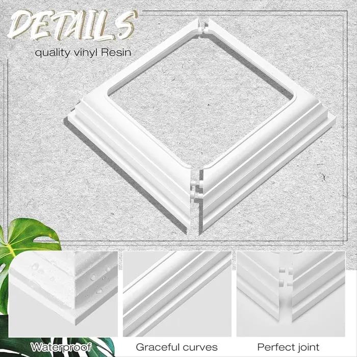 A04I 4x4 pouces jupe de poteau en vinyle-garniture de couverture de Base de poteau blanc pour poteau