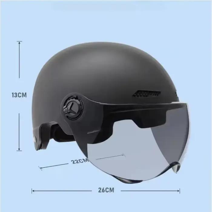 Casque de Sécurité pour Vélo Électrique avec Lunettes Intégrées Design de Dessin Animé Convient aux Hommes Femmes Enfants Adultes Protection Visibilité Sécurité sur Route Piste Cyclable