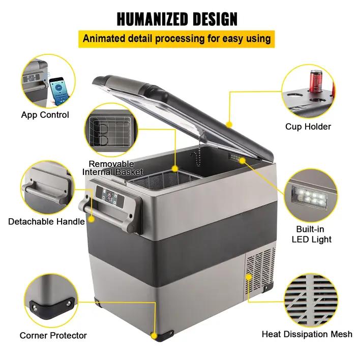 SucceBuy 20L 22L 35L 45L 55L réfrigérateur de voiture Mini réfrigérateur congélateur Portable compre