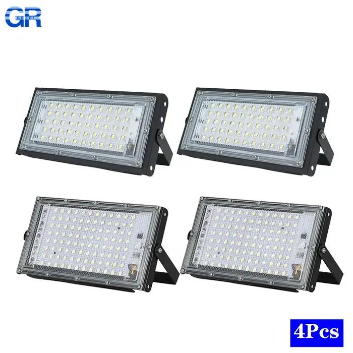 4 pcs/lot LED projecteur 100 W IP65 étanche 50 W 110 V 220 V projecteur extérieur projecteur LED lam