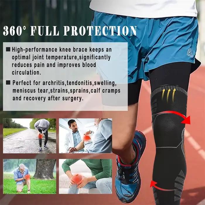 BraceTop Manchons de compression pour jambes longues, genouillère longue pour jambes complètes, sout