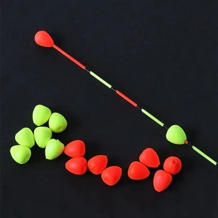 100/50/30/10 pièces rouge/jaune queue flottante haricots accrocheurs sensible visible haricots pêche