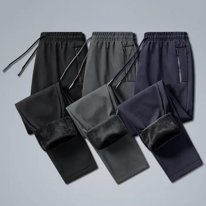 CHRLCK chaud imperméable pantalons de course hommes hiver Softshell polaire pantalon femmes Jogging