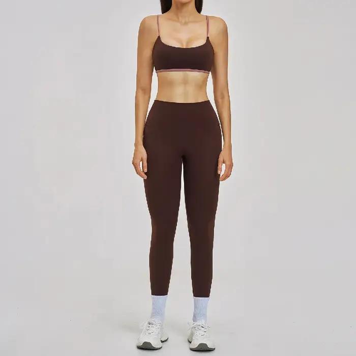 Ensemble de yoga 2 pièces pour femme, tenue de sport, vêtements de fitness, ensemble de sport avec s