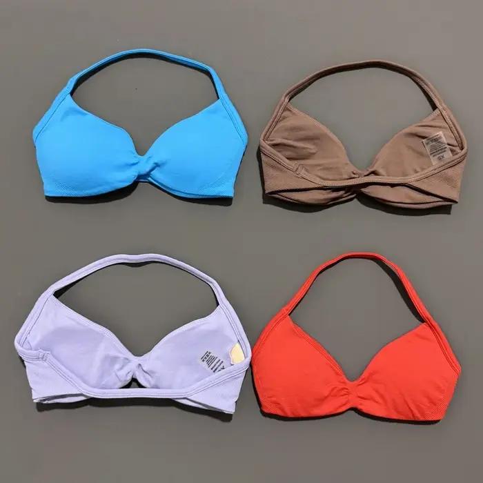 HISTELLO Soutien-gorge de sport à bretelles fines pour femme, maintien élevé, sans couture, style ha