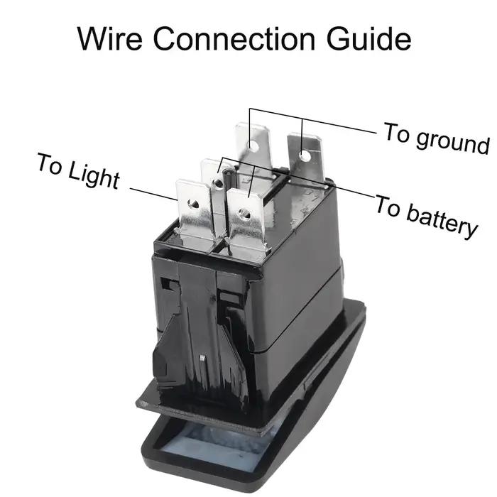 Interrupteur à bascule de lumière de voiture 24V 12V, boutons de feux avant arrière LED, accessoires
