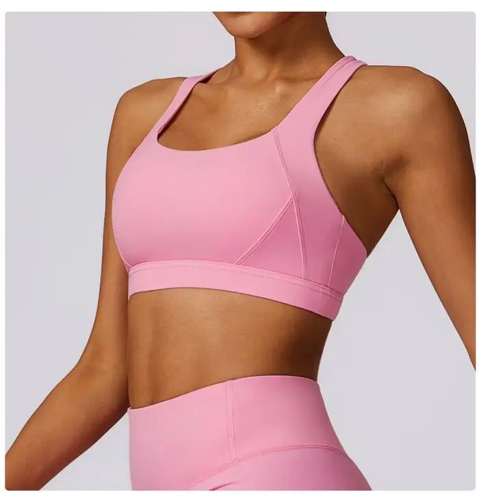 Femmes sport soutien-gorge croix haut de sport femmes formation course Yoga soutien-gorge Stretch fe