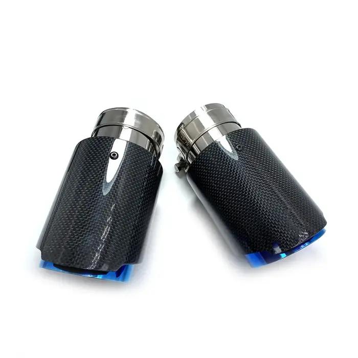 Embout de silencieux droit en acier inoxydable bleu brillant pour BMW F30