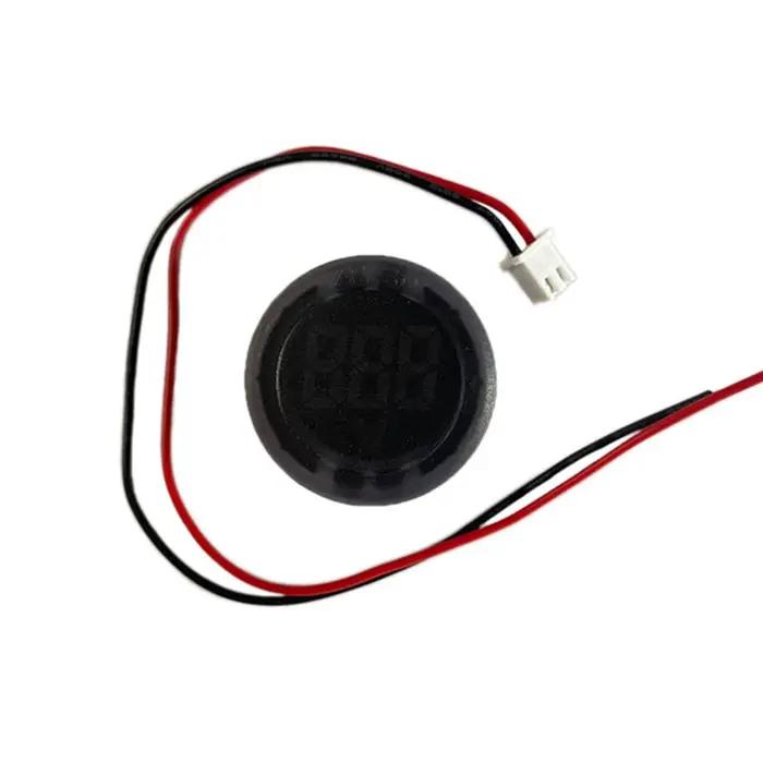 Voltmètre rond à deux fils, affichage numérique LED DC 4-100V, compteur de courant de tension de voi