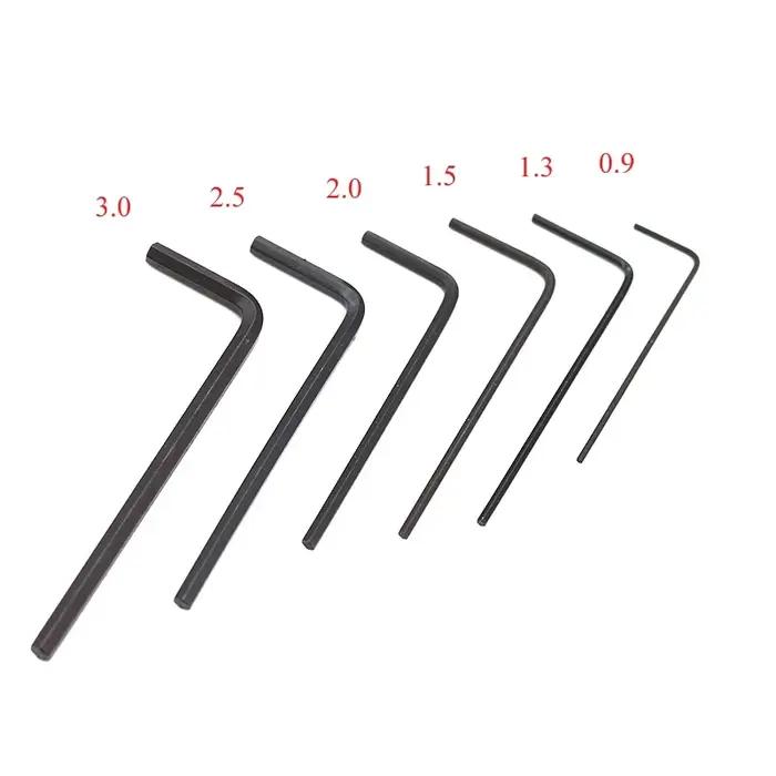 Clé hexagonale plate pour ordinateur M0.9 M1.27 M1.5 M2.5 M3 M4, Allen métrique, extrémité à pointe