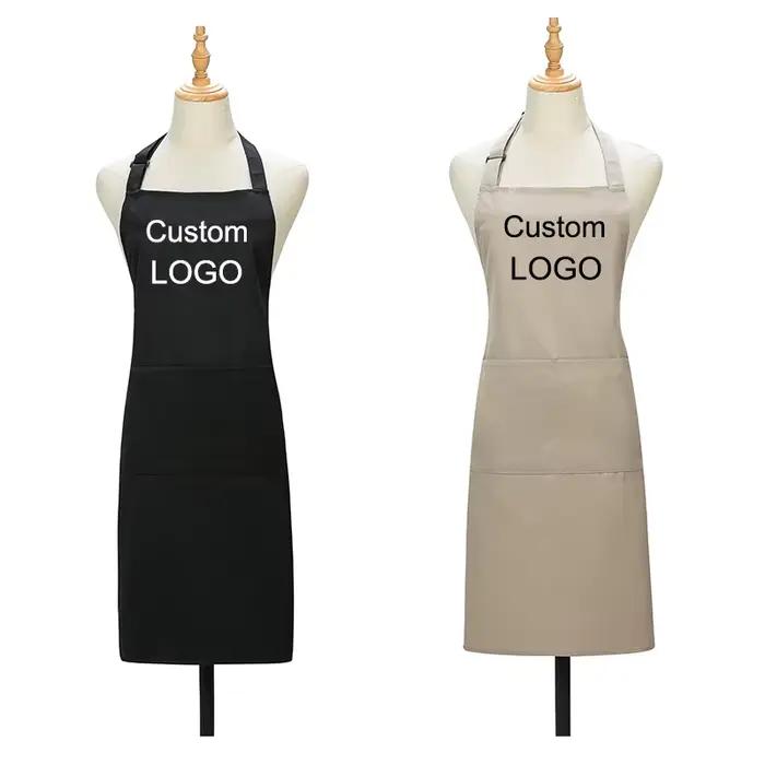 Tablier de cuisine personnalisé pour femme et homme, tablier de travail pour grillades, restaurants,