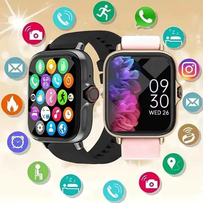 Montre multifonctionnelle 2026 pour hommes et femmes avec Bluetooth, musique, suivi de fitness et moniteur de sommeil pour entraînement et bien-être