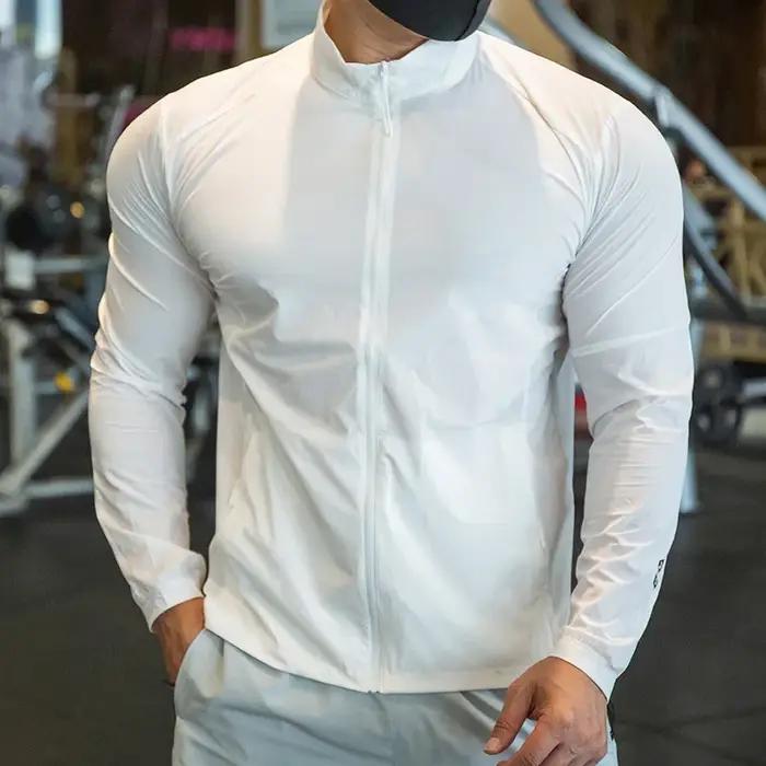 Veste compression élastique OupillGym homme pour course entraînement cyclisme respirante et coupe sèche