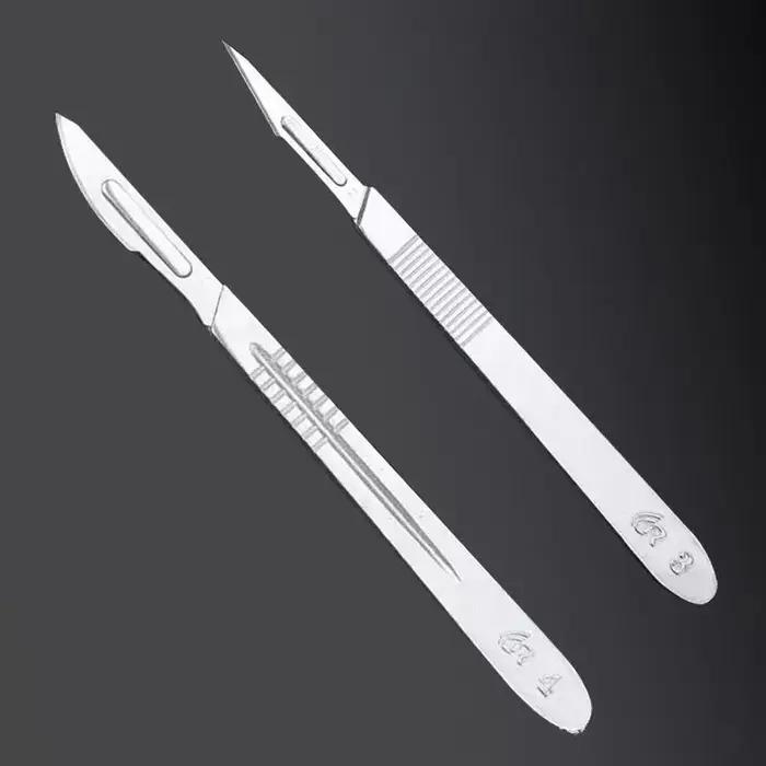 Lames chirurgicales stériles en acier au carbone, couteau de Scalpel pour bricolage, réparation de t