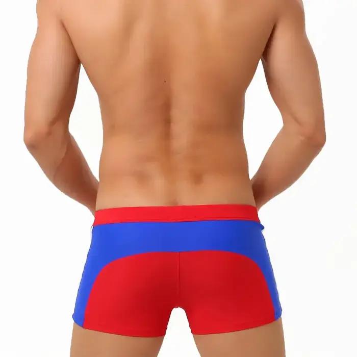Maillot de bain sexy pour hommes avec poche zippée - Boxer à séchage rapide pour la plage et la natation