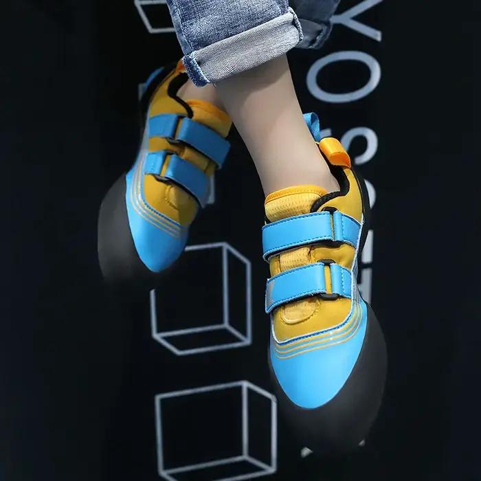Chaussures d'escalade antidérapantes pour enfants robustes et respirantes pour activités sportives et exploration en plein air