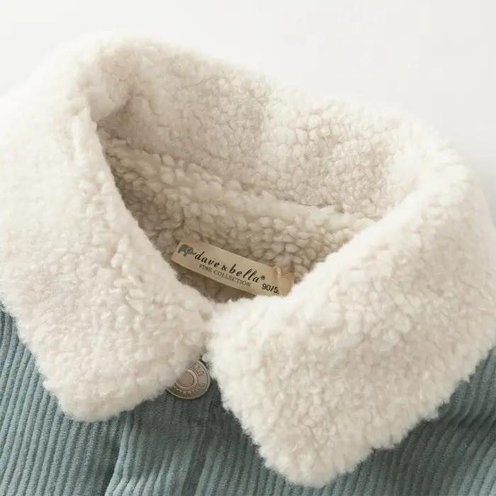 Dave Bella garçons coton manteau hiver salopette pour enfants bébé épaissir peluche veste manches lo
