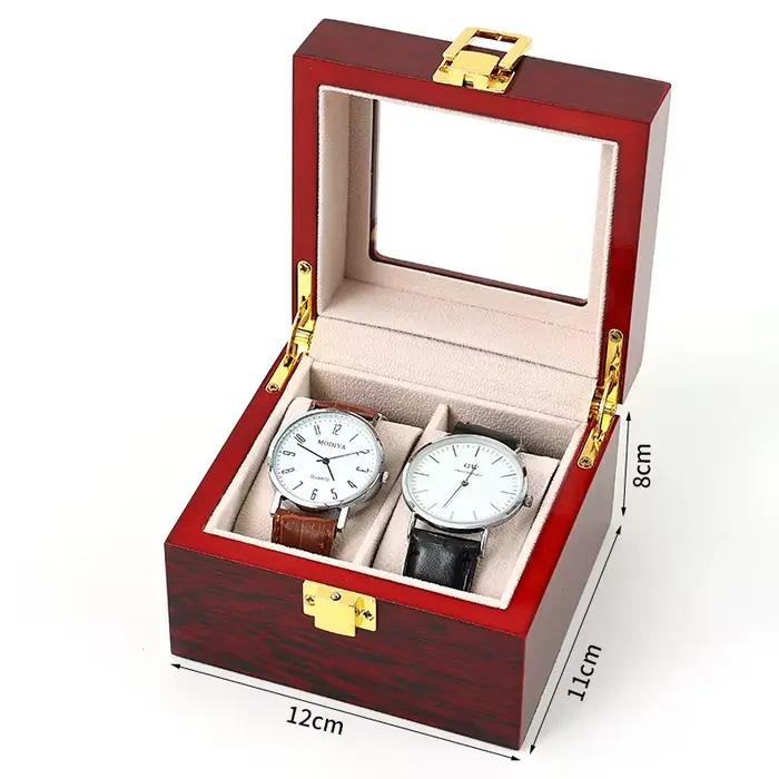 Organisateurs de montres de luxe en bois pour hommes et femmes, boîtes de support, présentoir à bijo