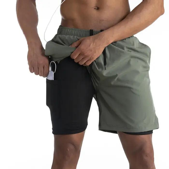 Été 2026 Shorts de course hommes 2 en 1 Sport Jogging Fitness Shorts formation séchage rapide hommes