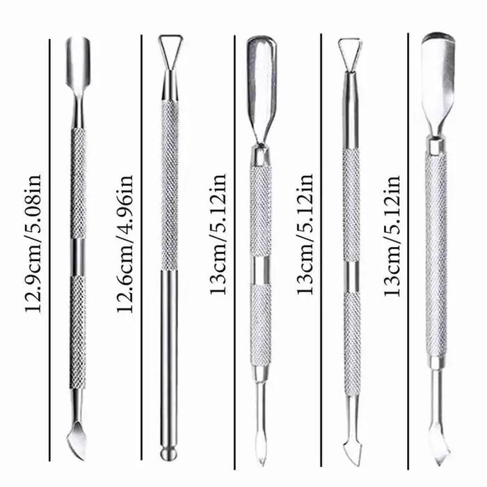 Coupe-ongles professionnel en acier inoxydable, ciseaux, pince multifonction, poussoir à cuticules,