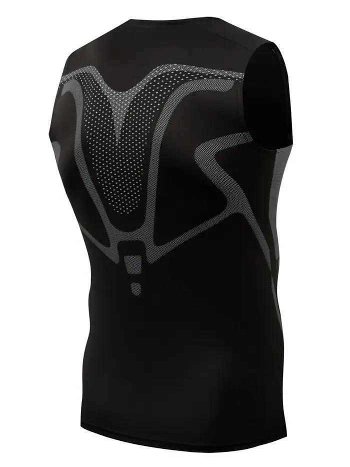 Gilet de sport pour hommes, vêtements de compression de fitness à base respirante à absorption d'hum
