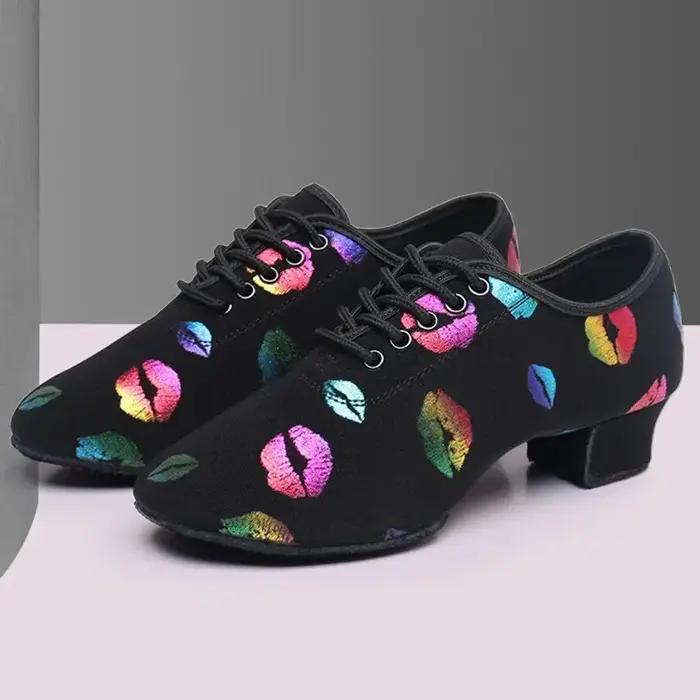 Chaussures de danse pour femmes, chaussures de danse Jazz pour salle de bal, Salsa latine, talons ha