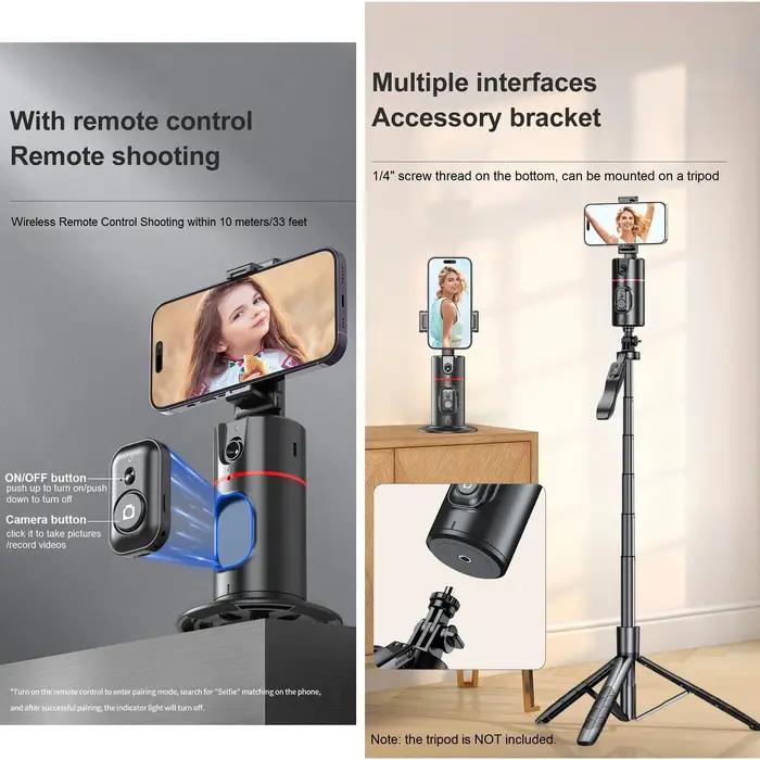 Trépied à suivi automatique du visage, rotation à 360 °, support de téléphone à suivi automatique, t