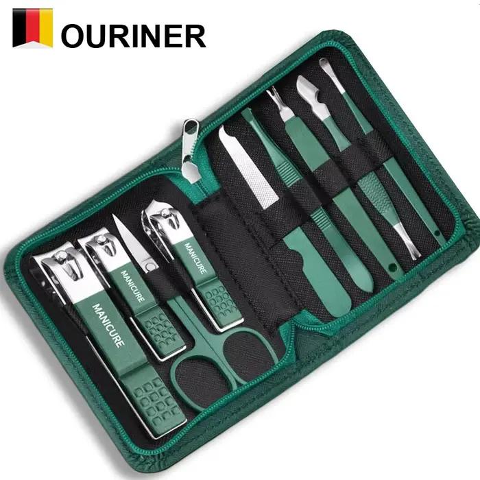 Kit professionnel de soins des ongles, ensemble de manucure et pédicure en acier inoxydable, ensembl