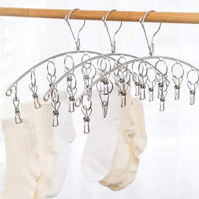 Cintre de séchage de vêtements avec 32 Clips/8 Clips chaussettes séchage de sous-vêtements support d