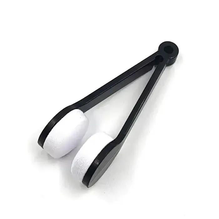 Brosse de nettoyage portable multifonctionnelle pour lunettes, mini-essuie-lunettes en microfibre po