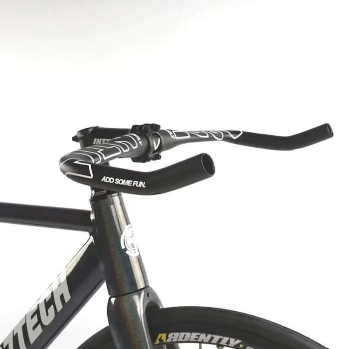 Aramment fixe engrenage course vélo de route TT guidon 31.8mm noir en alliage d'aluminium vélo Bullh