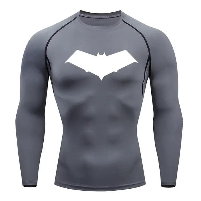 T-shirt de compression à séchage rapide pour homme, haut de sport, de course, de fitness, de muscula