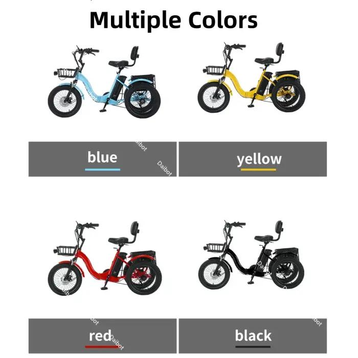 Vélo électrique pliable tricycle adulte 18 pouces 350W assistance motorisée panier batterie amovible pour personnes âgées déplacements quotidiens