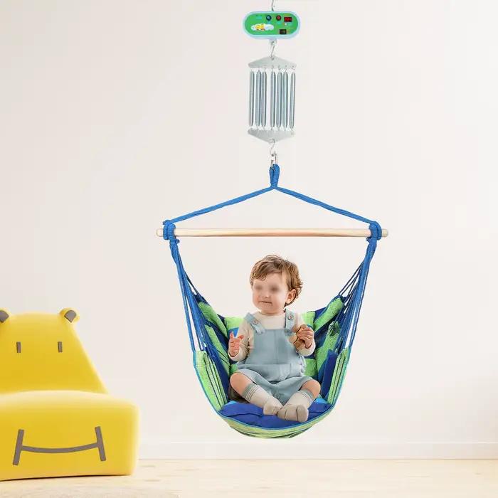 Berceau électrique à ressort pour bébé à 7 ressorts, contrôle avec réglages réglables, charge de 20k