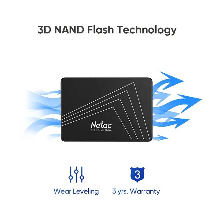 Netac SSD 4 to 2 to 1 to 2.5 pouces SATA3 128 go 256 go 512 go SSD disque dur HDD disque SSD interne