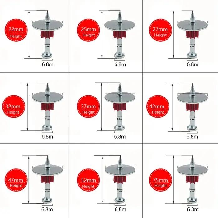 100 pièces clous en ciment clous en acier clous fixes pour pistolet à ongles clous spéciaux avec joi