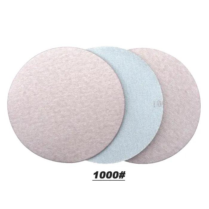 25 pièces 6 pouces 150MM flocage papier de verre humide sec crochet et boucle disque de ponçage 1000