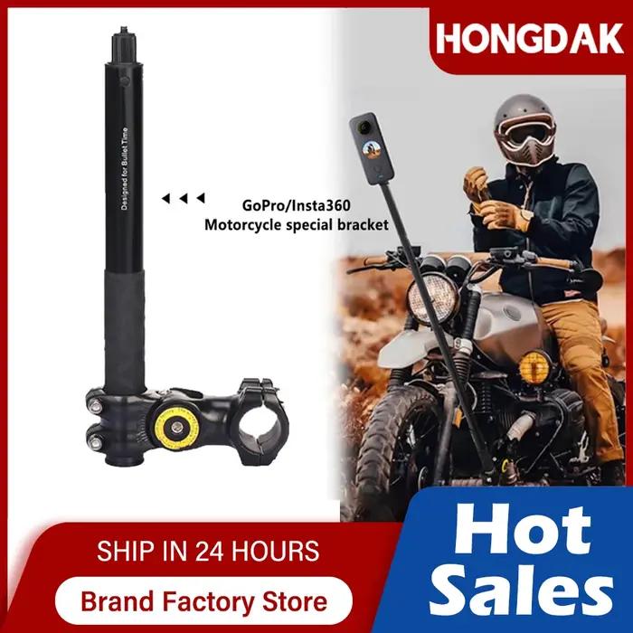 Bâton de Selfie pour moto et vélo, monopode panoramique, accessoire de caméra d'action pour GoPro Ma