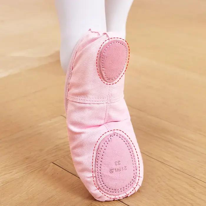 Chaussures de danse ballet filles femmes - Pantoufles de danse en toile à semelle souple confortable